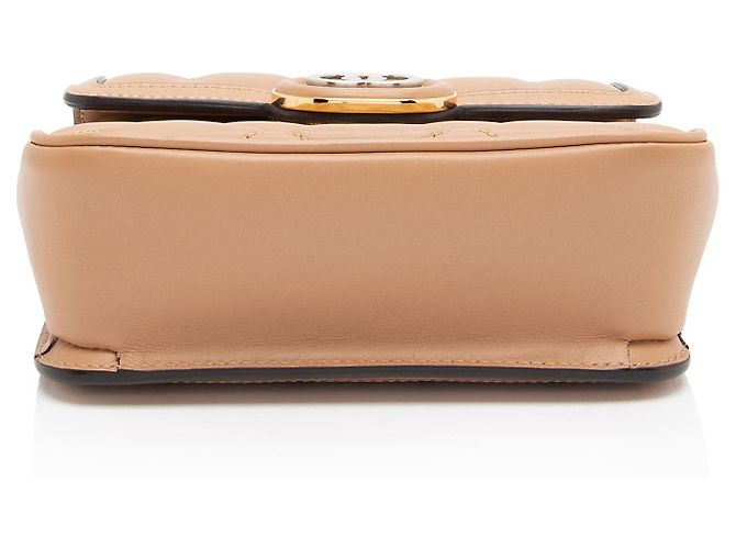 Borsa a spalla mini Deco in pelle di vitello Gucci Marrone Beige - vista 4