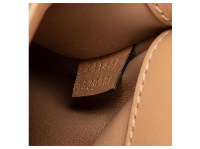 Borsa a spalla mini Deco in pelle di vitello Gucci Marrone Beige - vista 6