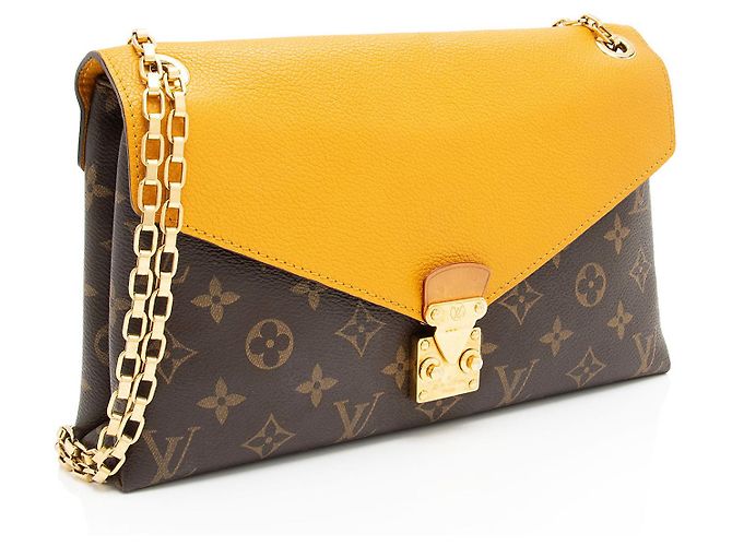 Borsa a spalla Pallas in tela Monogram Louis Vuitton Marrone - vista 2