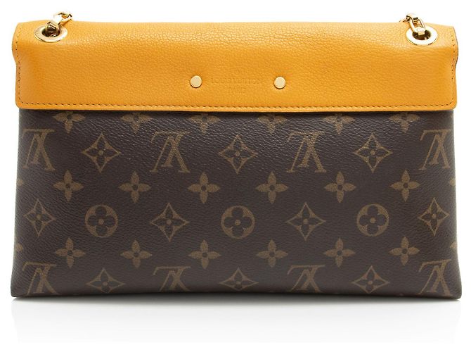 Borsa a spalla Pallas in tela Monogram Louis Vuitton Marrone - vista 3