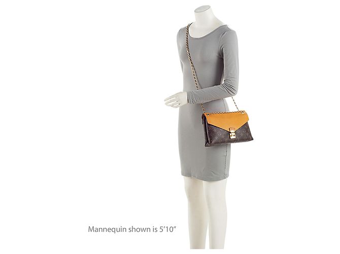 Borsa a spalla Pallas in tela Monogram Louis Vuitton Marrone - vista 5