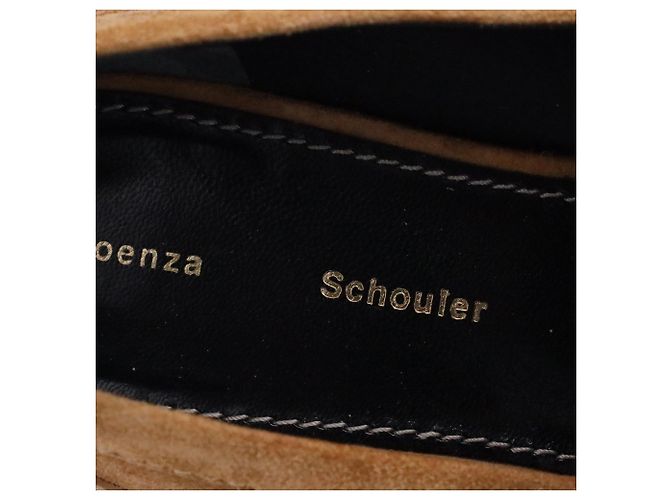 Mocassini con suola spessa Proenza Schouler in suede marrone Rosso - vista 5