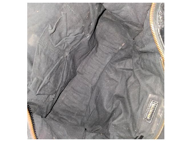 Bolsa City Graffiti Balenciaga em couro preto - vista 6