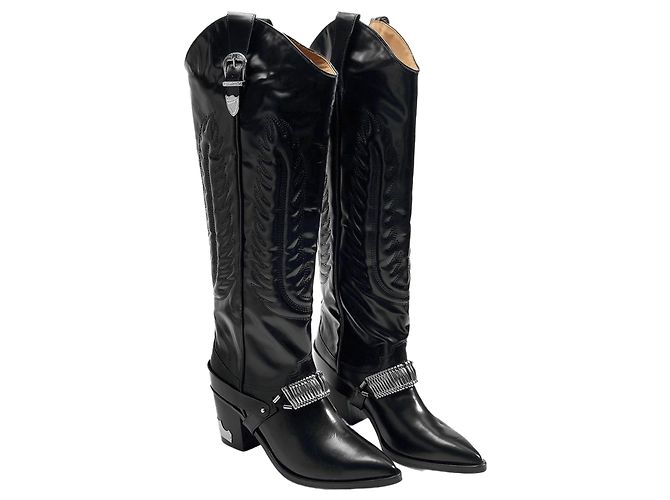 Stivali Aj721 - Toga Pulla - Pelle - Nero - vista 2