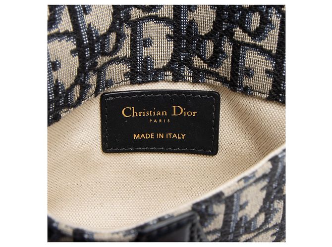 Borsa a Cintura Dior Oblique Saddle Blu - vista 8