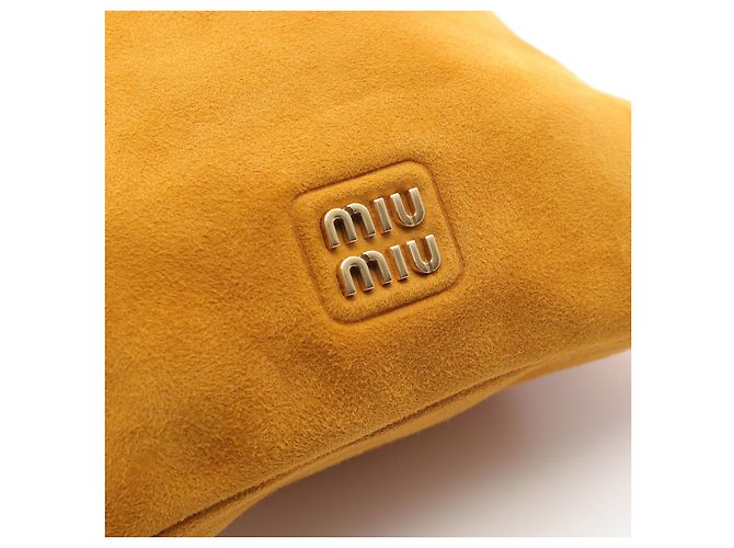 Borsa pochette in suede Miu Miu marrone - vista 2