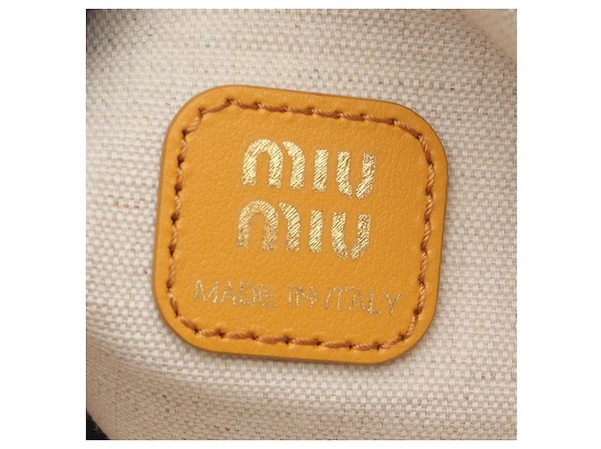 Borsa pochette in suede Miu Miu marrone - vista 5