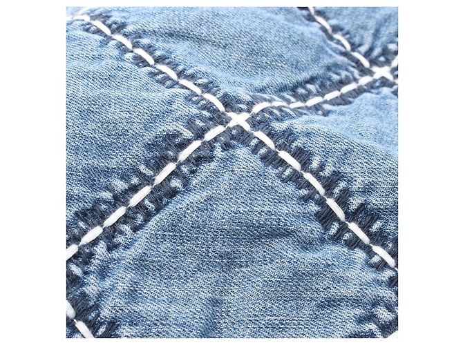 Chanel 22 Denim-Leder Tote Tasche Blau - Ansicht 3