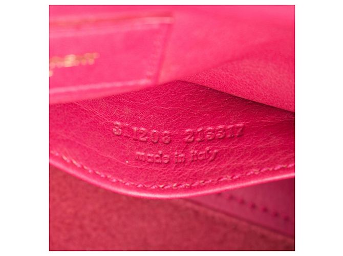 Saint Laurent Klassische Cabas Y Medium Tote aus Kalbsleder Pink - Ansicht 6
