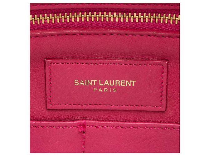 Saint Laurent Klassische Cabas Y Medium Tote aus Kalbsleder Pink - Ansicht 8