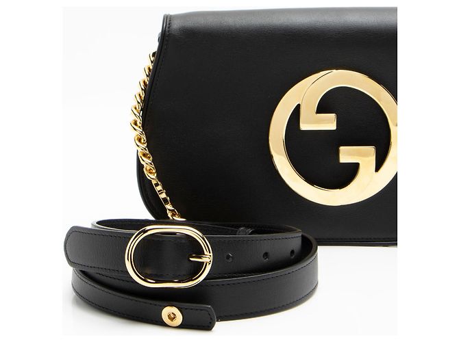Borsa a Spalla Piccola Blondie in Pelle Gucci Nero - vista 10