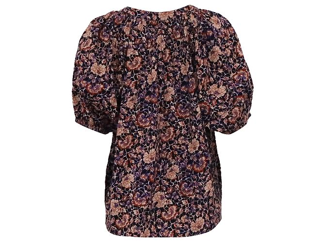 Ulla Johnson Puff Sleeve Bauernbluse aus bedruckter Baumwolle - Ansicht 3