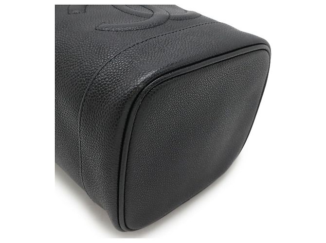 Pochette cosmetica Vanity Bag in caviar Chanel nera Nero - vista 3