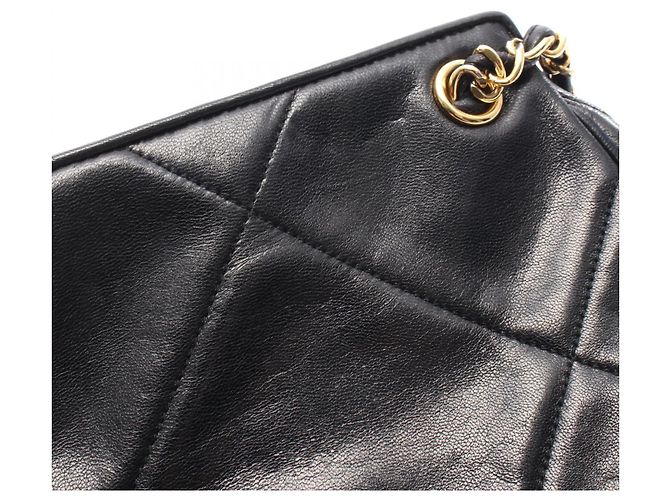 Borsa a Spalla Chanel in Pelle di Agnello con Marchio Coco Nera Nero - vista 2
