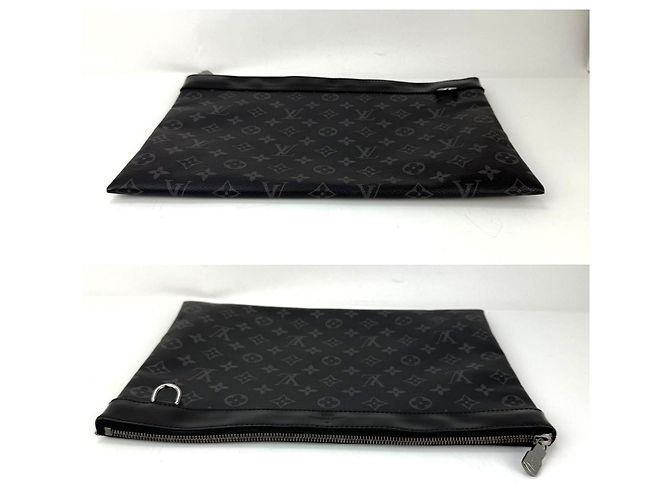 Pochette Clutch Bag Louis Vuitton Monogram Eclipse Nero Discovery GM - vista 10