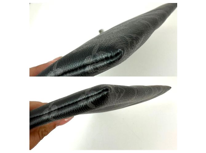 Pochette Clutch Bag Louis Vuitton Monogram Eclipse Nero Discovery GM - vista 8
