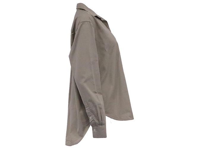 Camicia Bottonata Totême in Cotone Beige - vista 2
