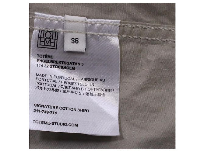 Camicia Bottonata Totême in Cotone Beige - vista 5