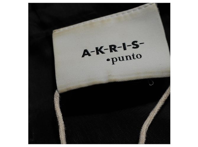 Akris Punto Farbblockiertes Mini Shift-Kleid aus schwarzer und beiger Wolle - Ansicht 5