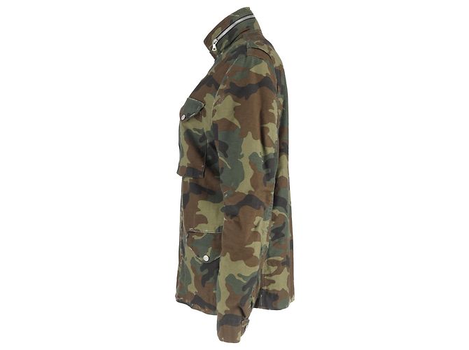 Chaqueta de campo M-65 en estampado de camuflaje Amiri en algodón verde - vista 2