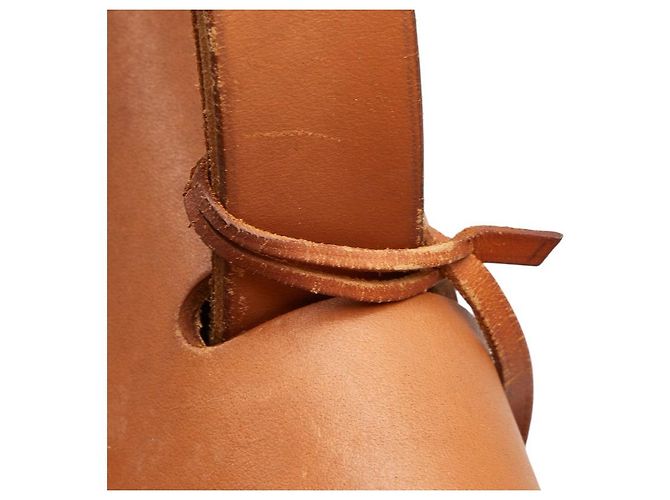 Hermès Zaino Hermes Herbag Ad PM Toile H in pelle Ash Marrone Beige - vista 9