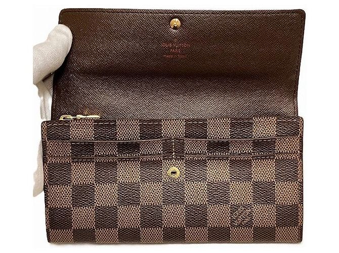 Portafoglio Lungo Damier Sarah di Louis Vuitton Marrone - vista 2