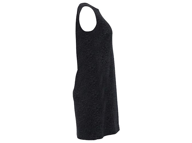 Vestido Mini Shift Estampado Akris en Lana Gris - vista 3