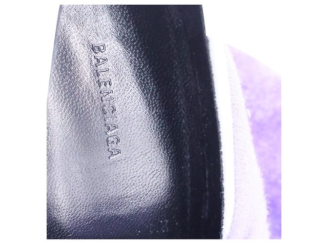 Stivali a metà polpaccio in velluto viola Balenciaga Knife Sock - vista 7