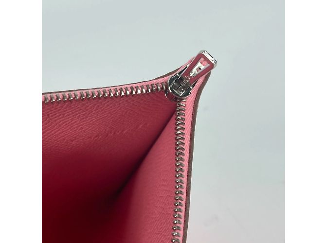 Pochette Piatta Calvi GM di Hermès Marrone Rosa - vista 12