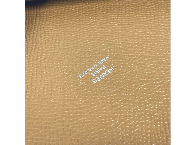 Pochette Piatta Calvi GM di Hermès Marrone Rosa - vista 14