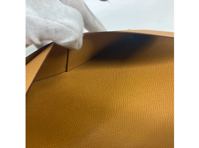 Pochette Piatta Calvi GM di Hermès Marrone Rosa - vista 15