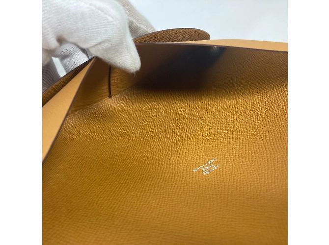 Pochette Piatta Calvi GM di Hermès Marrone Rosa - vista 16