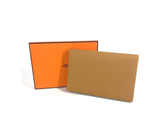 Pochette Piatta Calvi GM di Hermès Marrone Rosa - vista 17