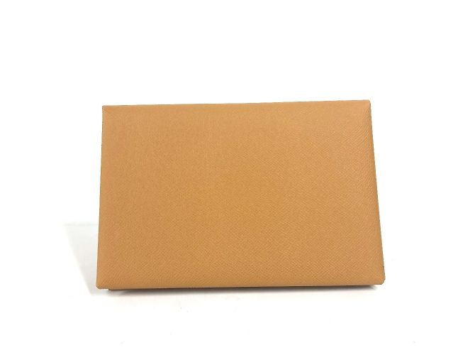 Pochette Piatta Calvi GM di Hermès Marrone Rosa - vista 2