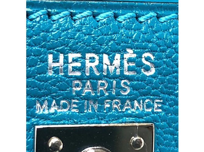 Bolso Clutch Hermès de Cabra Mysore Azul - vista 10
