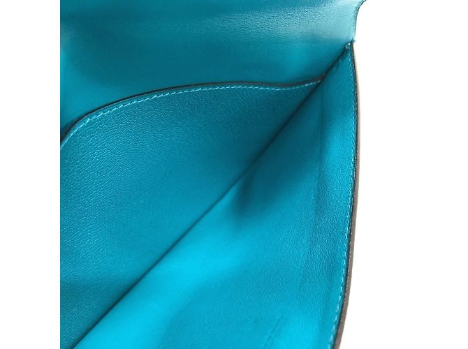 Bolso Clutch Hermès de Cabra Mysore Azul - vista 11