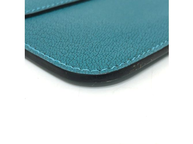 Bolso Clutch Hermès de Cabra Mysore Azul - vista 5
