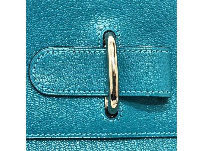 Bolso Clutch Hermès de Cabra Mysore Azul - vista 6