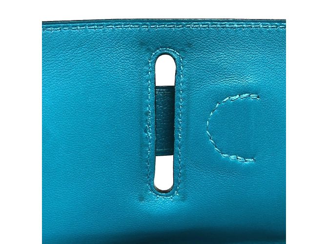 Bolso Clutch Hermès de Cabra Mysore Azul - vista 8