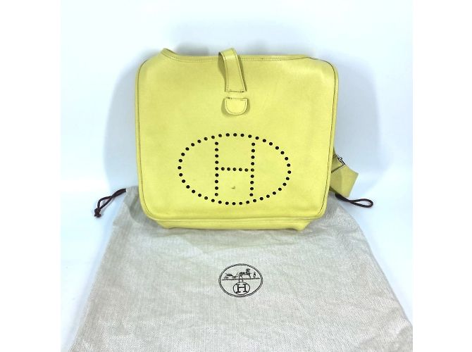 Borsa a tracolla Hermès Evelyn 3 GM D'oro Giallo - vista 12