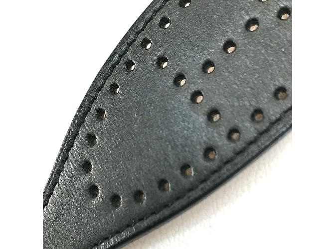 Bracciale in pelle forata Hermès Evelyn Marrone Nero - vista 4