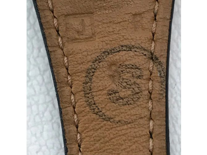 Bracciale in pelle forata Hermès Evelyn Marrone Nero - vista 9