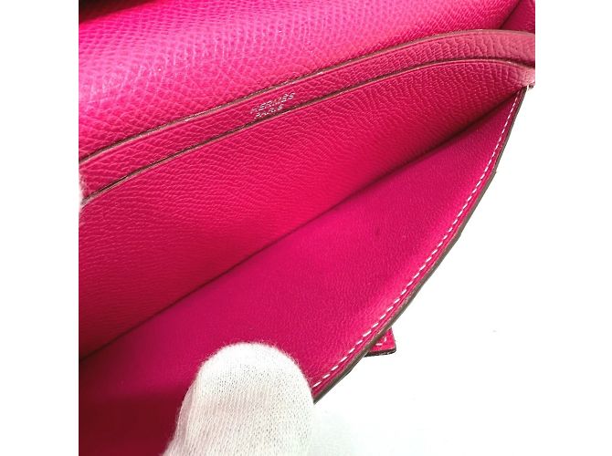 Hermès Cartera Larga Soufflet Bearn Hermes Rosa - vista 10