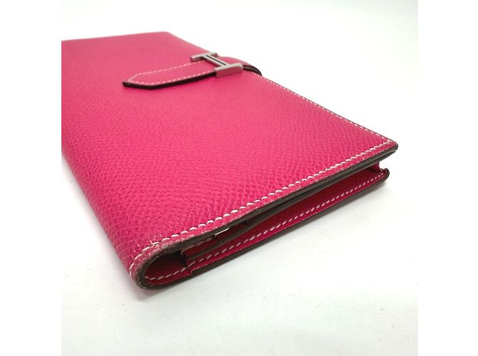 Hermès Cartera Larga Soufflet Bearn Hermes Rosa - vista 3