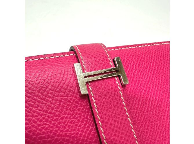Hermès Cartera Larga Soufflet Bearn Hermes Rosa - vista 5