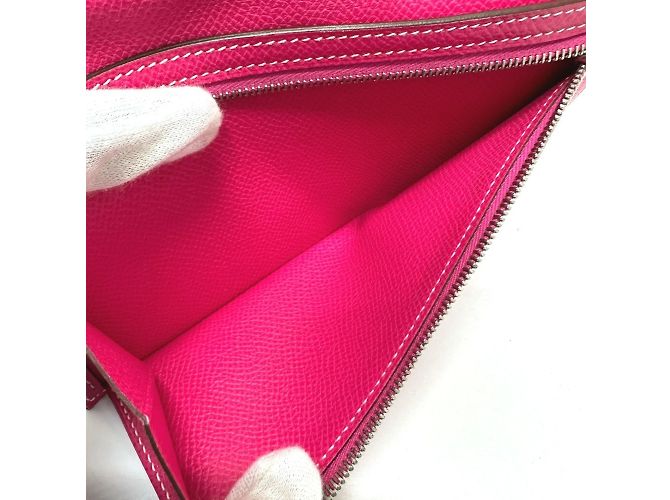 Hermès Cartera Larga Soufflet Bearn Hermes Rosa - vista 8
