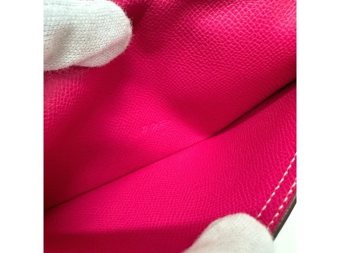 Hermès Cartera Larga Soufflet Bearn Hermes Rosa - vista 9