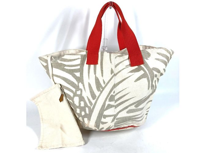 Hermès HERMES Borsa Tote da Spiaggia Beige Arancione - vista 2