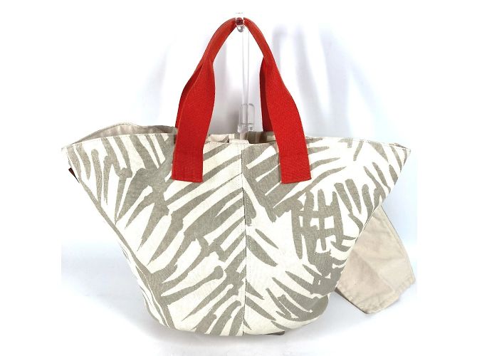 Hermès HERMES Borsa Tote da Spiaggia Beige Arancione - vista 3