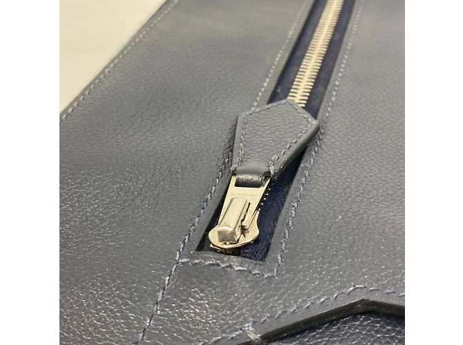 Borsa a tracolla Hermès Ultra Pla GM Blu Blu navy - vista 10